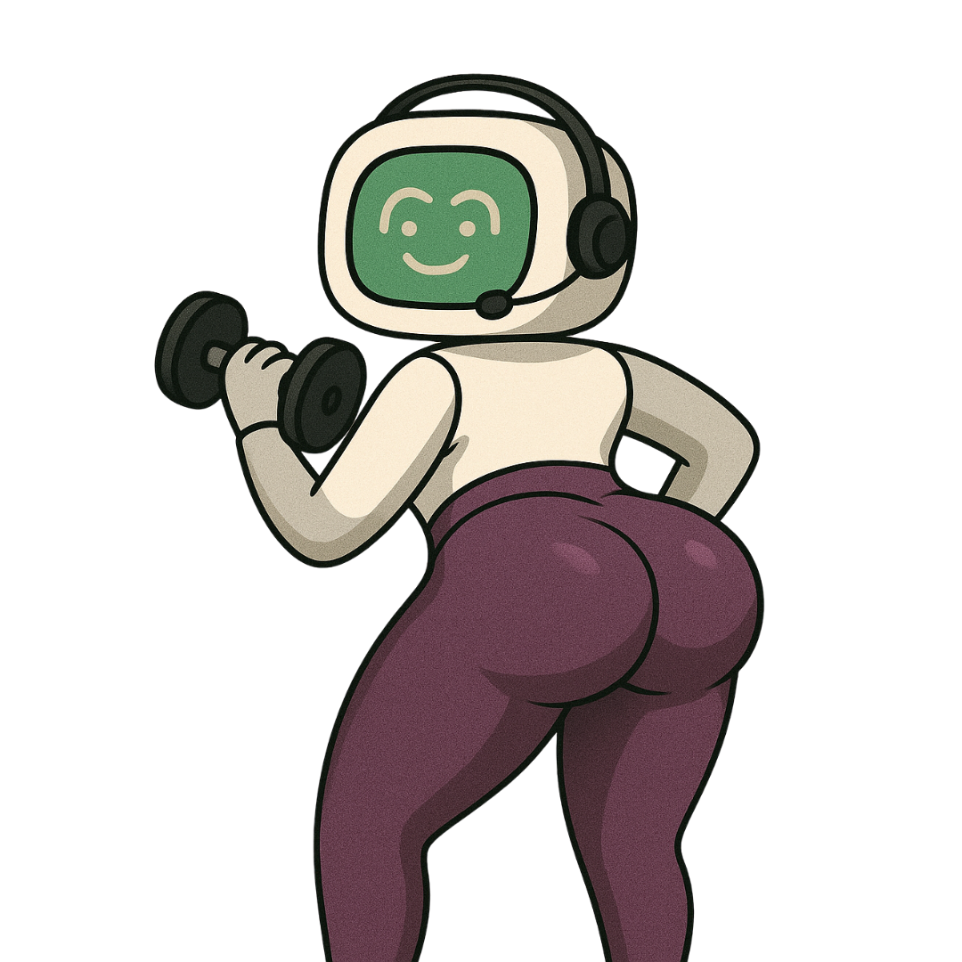 AI character in gym attire